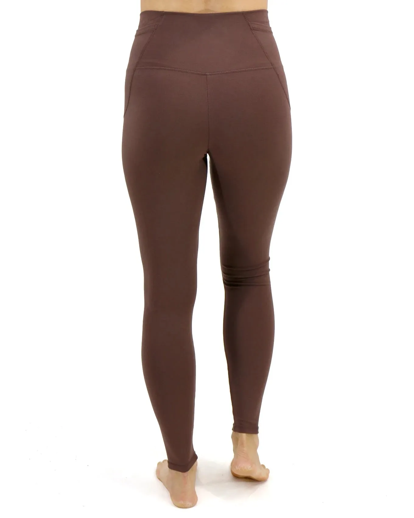 Soft-Stretch Dark Brown High Waisted Leggings