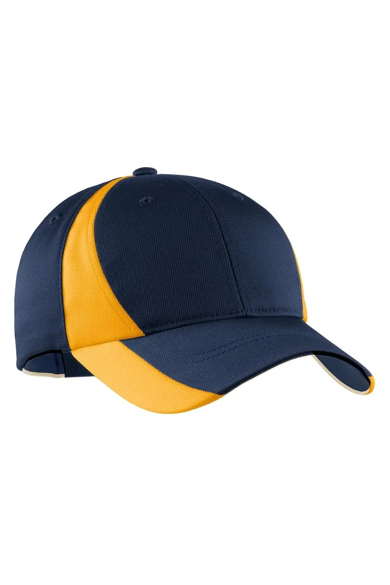 Sport-Tek STC11: Dry Zone Nylon Colorblock Cap