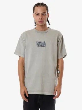 THRILLS Warped State Embro Merch Fit Tee - FOG