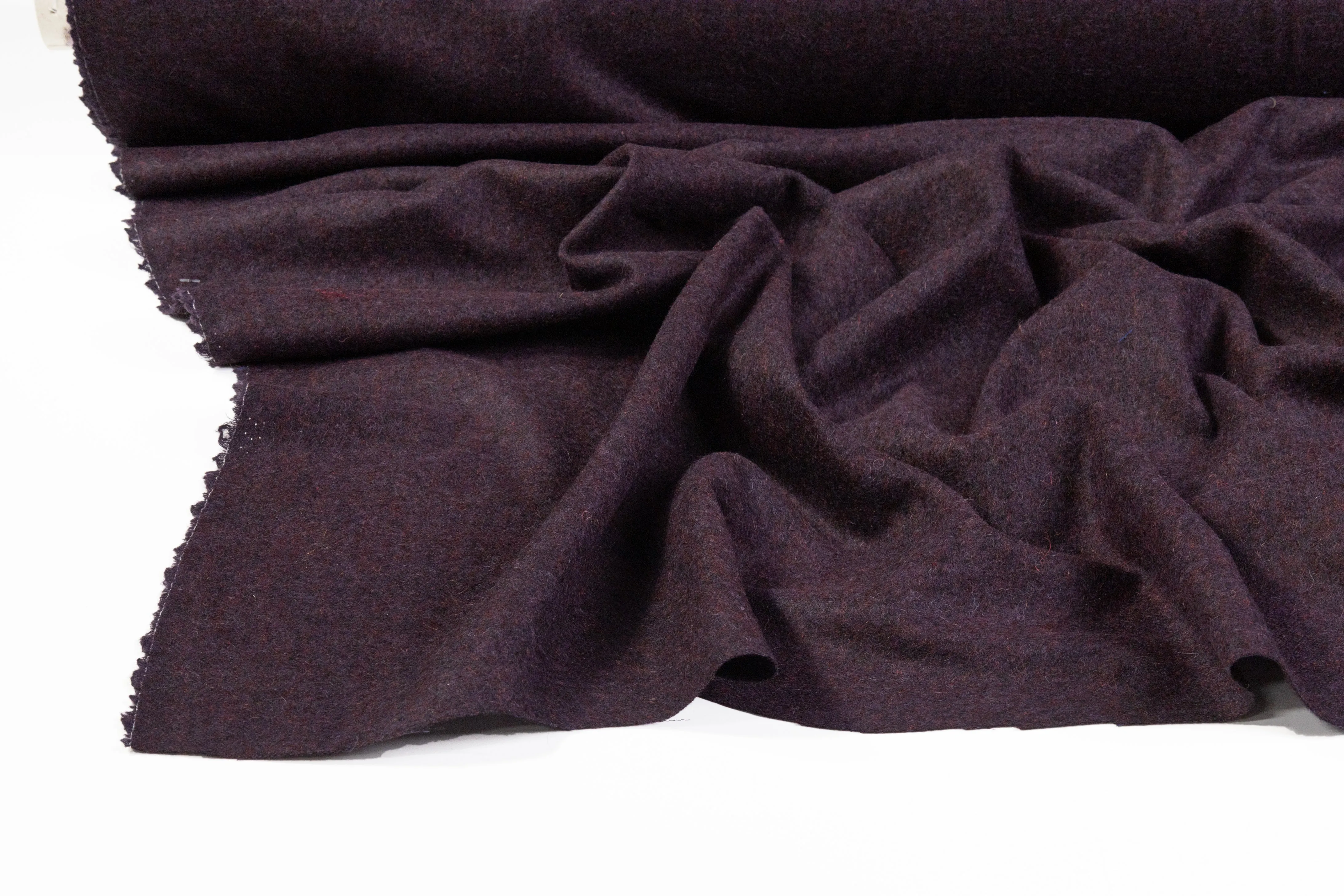 Two-Tone Italian Alpaca Wool Blend Suiting - Burgundy