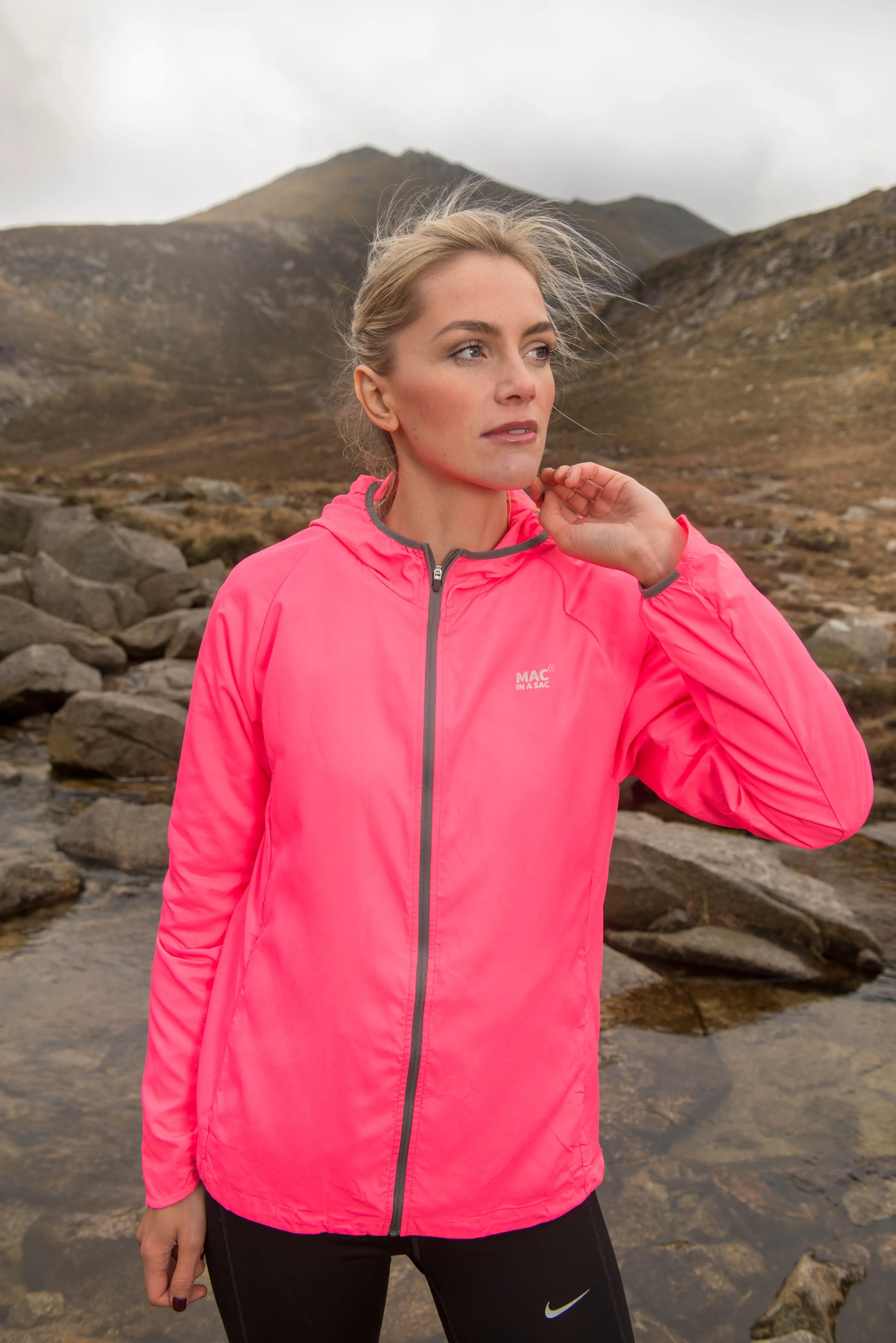 Ultra Packable Running Jacket - Neon Pink