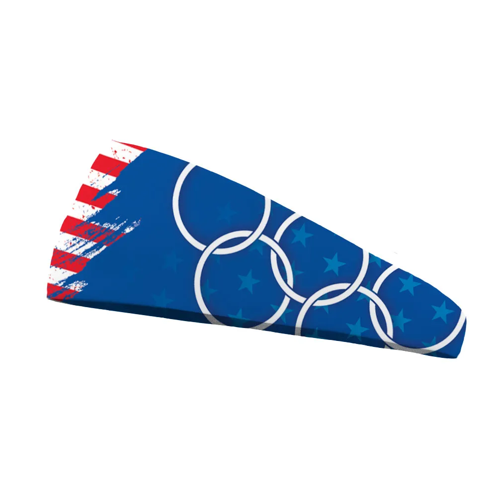 USA Olympic Rings Wicking Headband