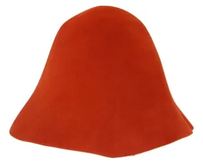 Wool Felt Hillbilly Hood Hat - Rust